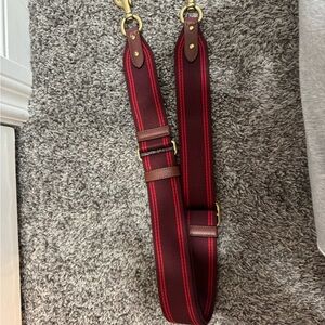Coach Red and Brown Shoulder Bag Strap